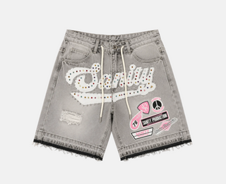Politics | Sanity Jean Shorts - GREY
