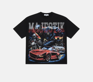 Majestik | 'Speed Chase' Cropped T-Shirt In Black