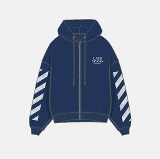 OffWhite | DIAG FULL ZIP HOODIE (MARINE)