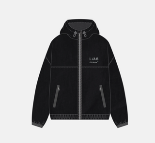 OffWhite | REFLECTIVE DIAG WINDBREAKER JACKET (BLACK)