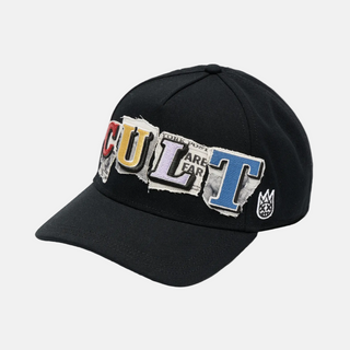Cult Of Individuality | Mesh Back Trucker Hat "Cult Newsprint" In Black