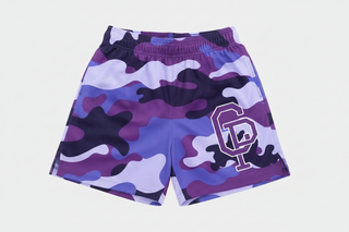 Crisp | purple Camouflage Shorts