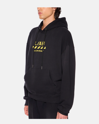 L/AB OffWhite | DIAG GARMENT WASH HOODIE (BLACK)