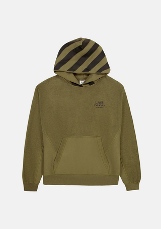 L/AB OffWhite | REVERSE HOODIE (Winter Moss)
