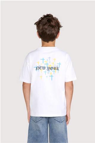 RTA Kids | Kids Lawson Tee | White Old English Ny