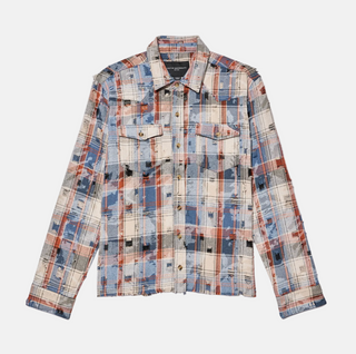Cult Of Individuality | L/S Vintage Embroidered In Harvest Plaid