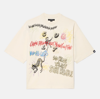 Cult Of Individuality |Oversized Tee "Graffiti" winter white