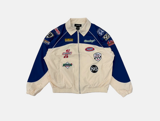 Kindred | Nylon sweatsuit with patches (Cream/Blue)