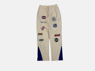 Kindred | Nylon sweatsuit with patches (Cream/Blue)