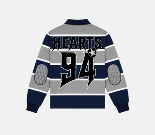 Shattered Hearts | PATCH KNITTED RUGBY BLUE