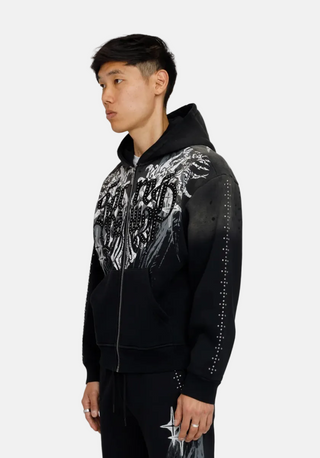 Smoke Rise | Sacred Dawn Hoodie - Black