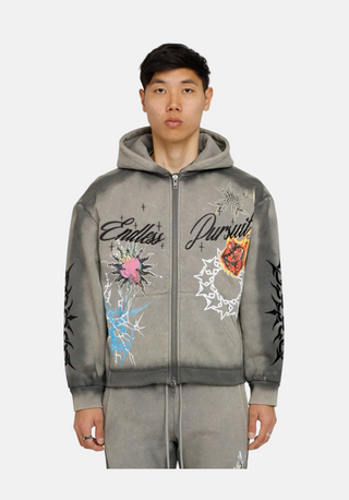 Smoke Rise | Endless Pursuit Studded Hoodie - December Sky