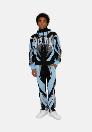 Smoke Rise | Rising Colorblock Windbreaker Pants - Blue Bell