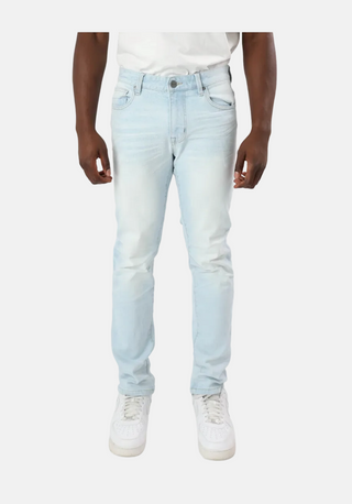 Smoke Rise | Essential Dry Effect Washed Jeans - Garrett Blue