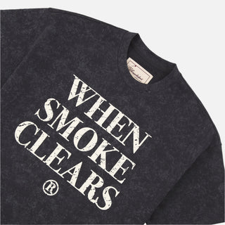When Smoke Clears | Logo Tee | Space Black/Bone