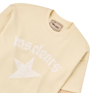 When Smoke Clears | Star Thermal L/S Tee | Creme/White