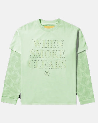 When Smoke Clears | Studded Logo Thermal L/S (Lime Green)