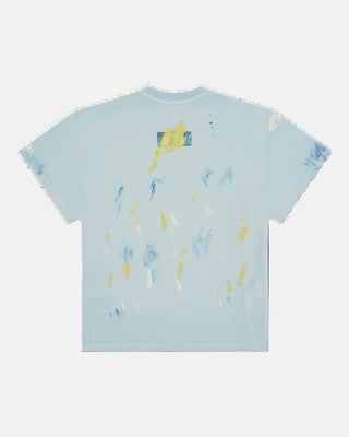 When Smoke Clears | Painted Thrashed Tee (BLUE)