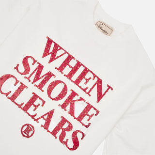 When Smoke Clears | Diamond Tee | Bone-White/Red