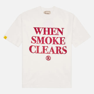 When Smoke Clears | Diamond Tee | Bone-White/Red