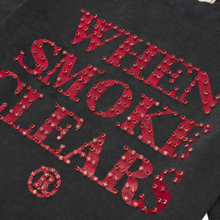 When Smoke Clears | Diamond Tee | Space Black/Red