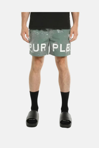Purple Brand | P504-PLSS226- All Round Shorts Green